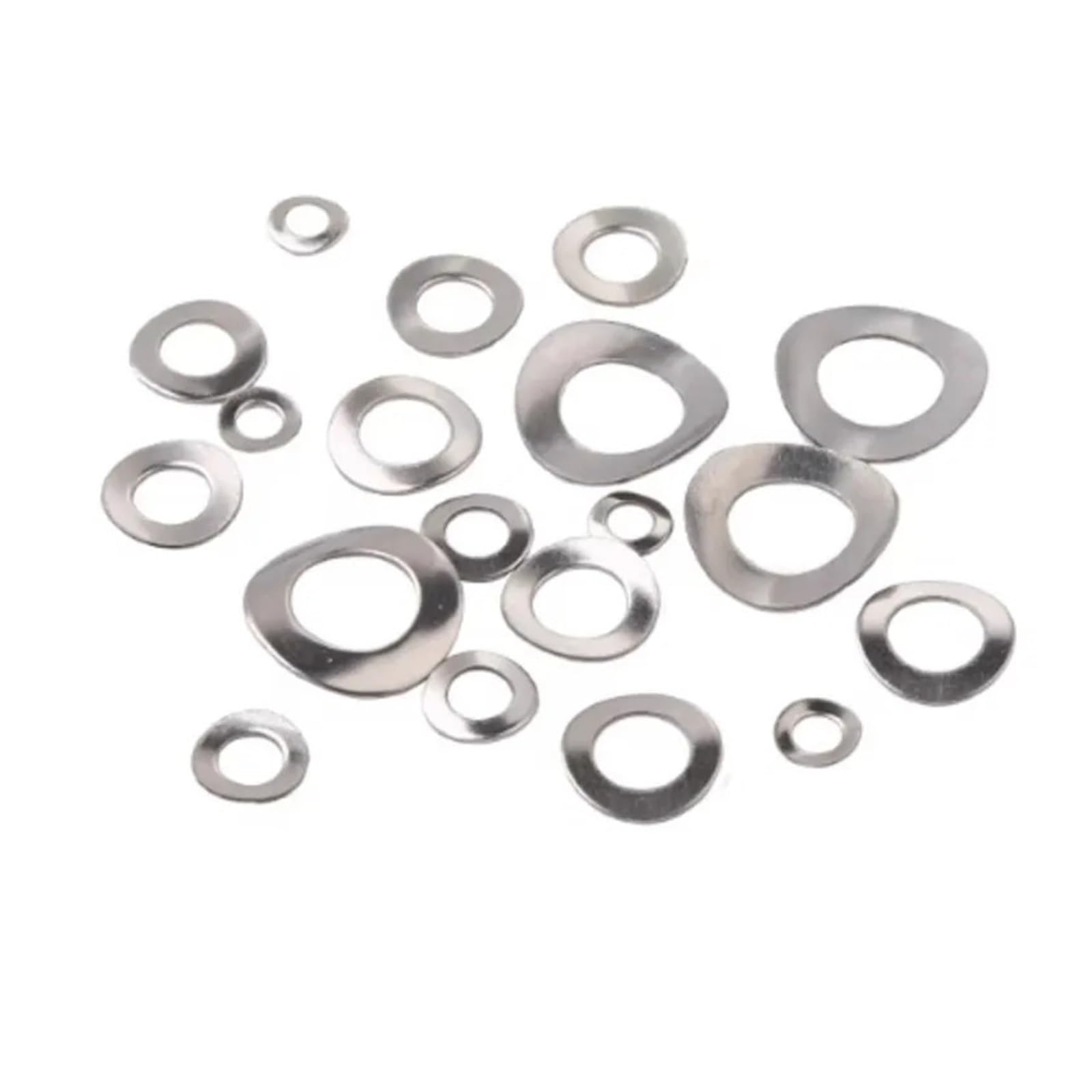 100 Pièces M1.7 M2 M3 M4 M5 M6 M8 M10 DIN137A Acier Inoxydable 304 Argent Vague Ressort Rondelle Joint D'étanchéité(M10)