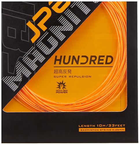 Image of Hundred JP65 Magnite Badminton String | 0.65 mm High Repulsion & Control | Premium Hitting Sound | Excellent Shock Absorption & Durability