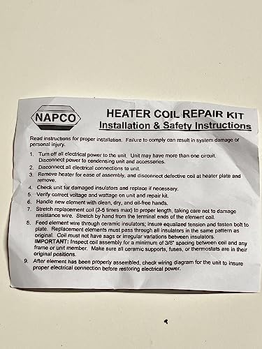 Napco Electric Furnace Restring Kit, 5KW@240V, 3750W@208V, 40"-125" Length, Compatible with Vehicle Water Heater image 5