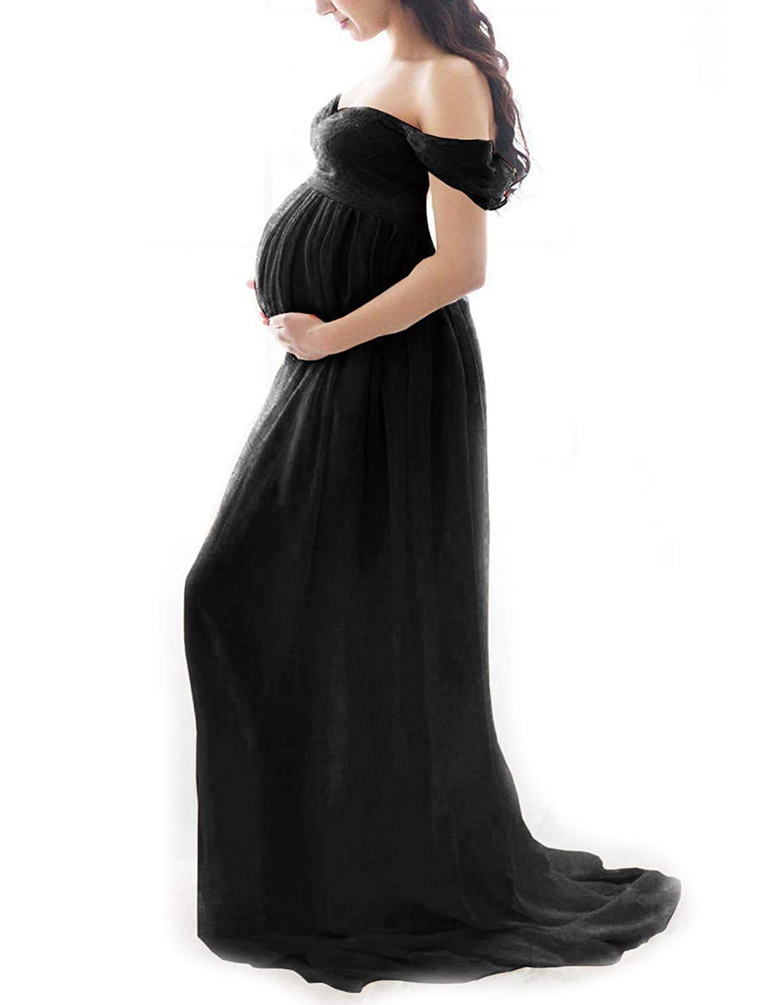 FEOYA-Donne Incinte Maxi Abito Lungo Fotografia Abito Premaman per Servizio Fotografico Puntelli Sexy per Servizio Fotografico Chiffon