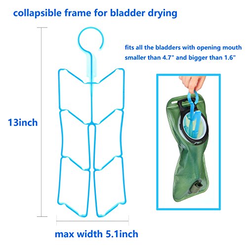 WADEO Hydration Bladder 2 Litre with Leak-proof Water Reservoir/Cleaning Kit, BPA-Free Hydration Pack Replacement, Military Class Quality, Wide Opening, Shut-Off Valve, Best for Hiking, Cycling, Climbing - Image 6