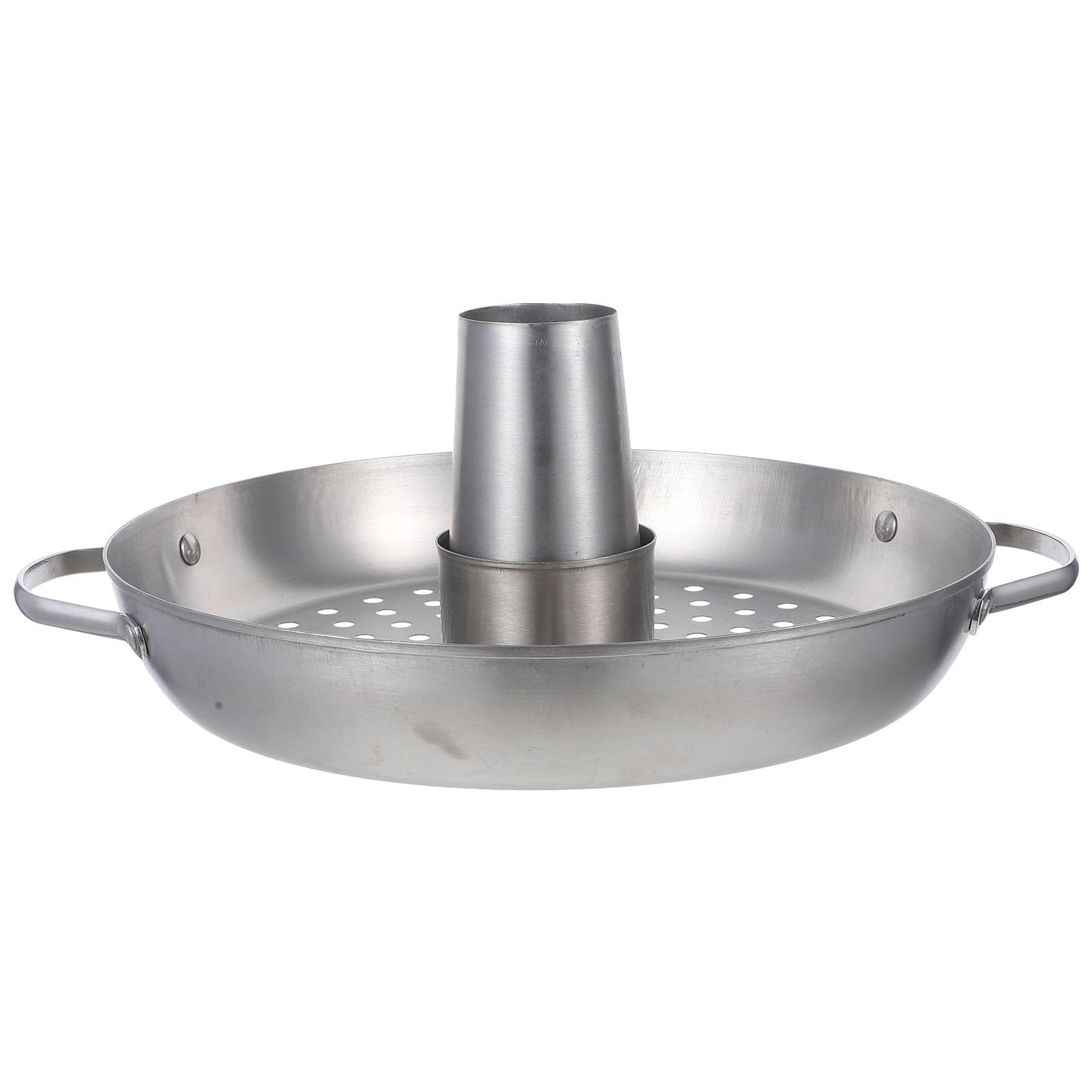 Supporto per Pollo in Acciaio Inossidabile Argento, Rostiera Verticale Labor-Saving e Facile da Conservare per Barbecue e Forno
