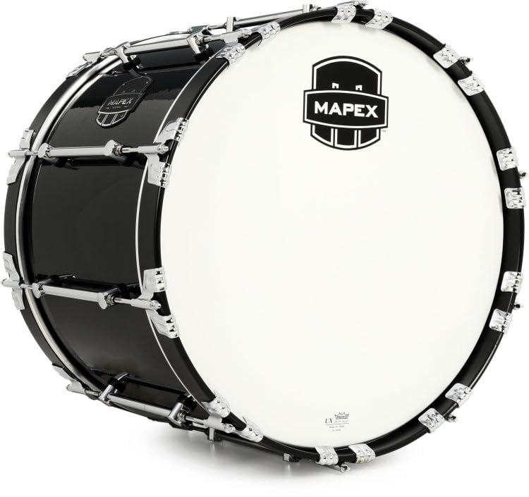 Mapex Quantum Mark II Marching Bass Drum - 14-inch x 20-inch Gloss Black