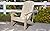 Shine Company Mid-Century Modern Wooden Adirondack Chair, Outdoor Patio Firepit Chairs, Back & Seat Pre-Assembled, Natural