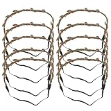 Beaupretty 10Pcs Flower Wreath Headband DIY Rattan Garland Hairband Flower Crown Hair Wreath Halo Natural Headdress for Wedding Festival Party Vacation Photography Prop Brown