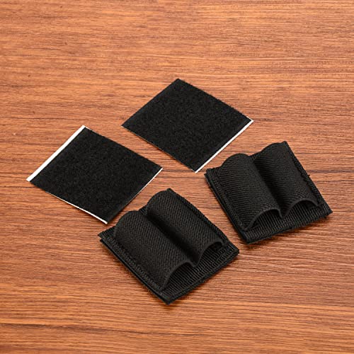 Motain Universal Tactical 2-Round Ammo Carrier-Great Addition Holder To Rifle With Strong Hook & Loop(2 Pack) Black #TOP3