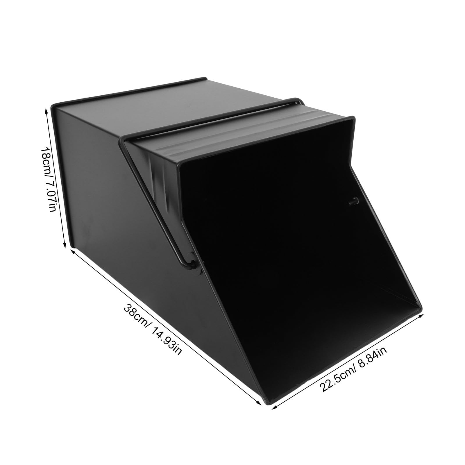 Operitacx Cubo para Chimenea de Hierro con Asa Robusta Negro