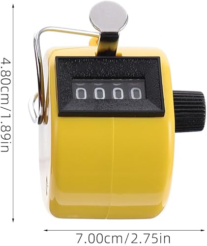 Miniatura 4 de Contador de clics manual de 3 piezas, herramienta ergonómica multicolor para seguimiento de fitness, asistencia al aula, conteo de inventario (1.9 x