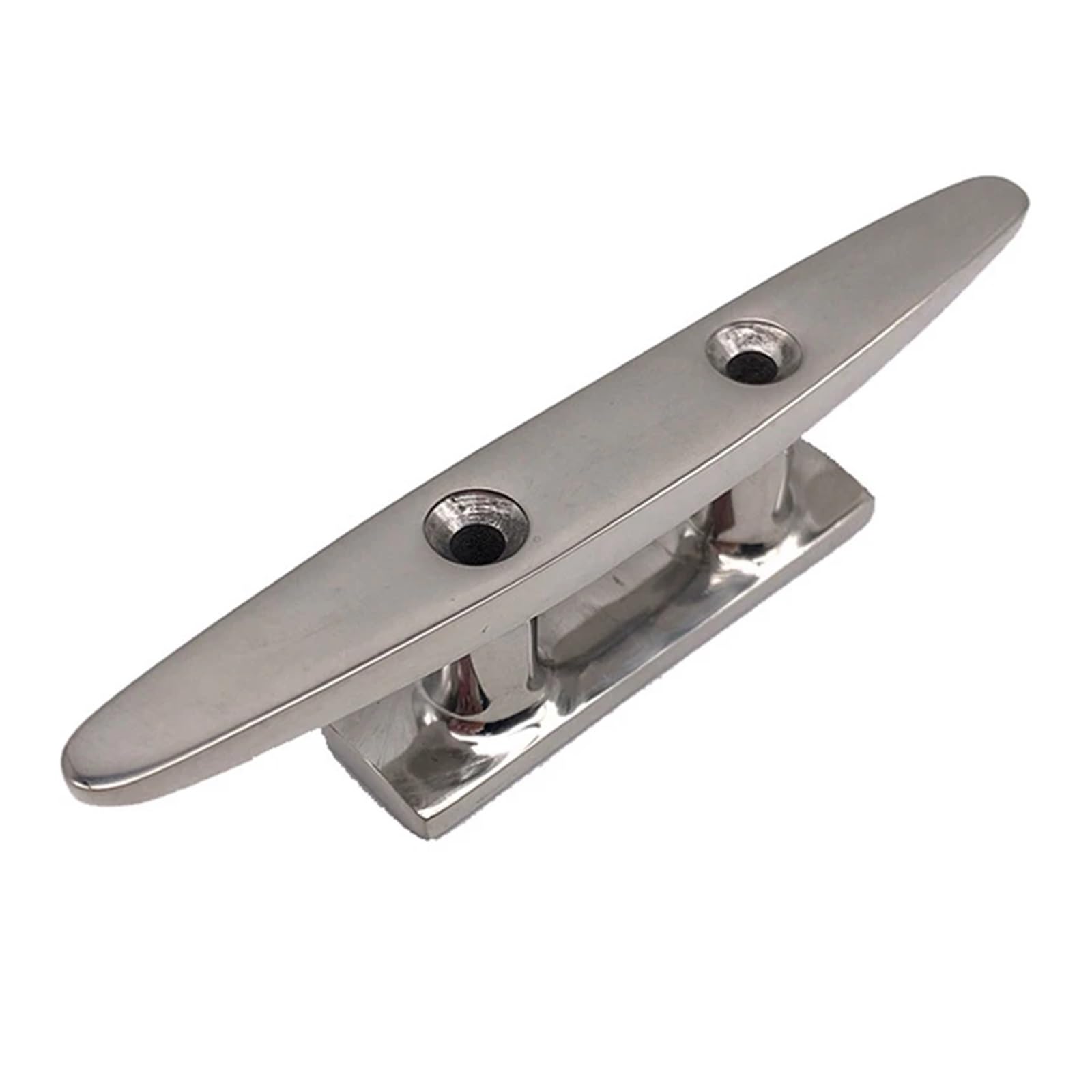 316 Stainless Steel Polished Combo Mooring Cleat 2 Hole Hardware Boat Cleats for Marine Boat Deck Rope Tie Yacht(10inch)