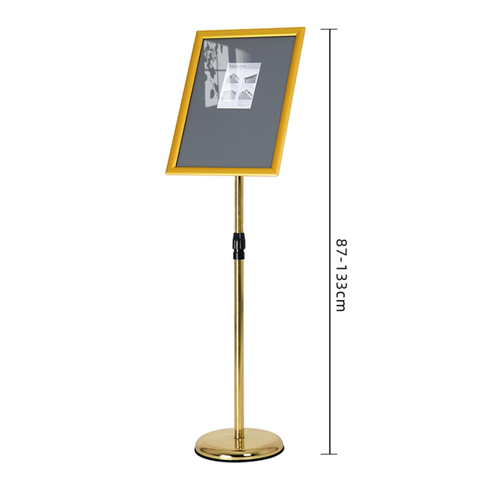 Soporte para Carteles, Valla publicitaria Independiente, Soporte para pancartas de Alta Resistencia, Base Ajustable para exposiciones y ferias comerciales, A3,A3 Standing Sign Silvery