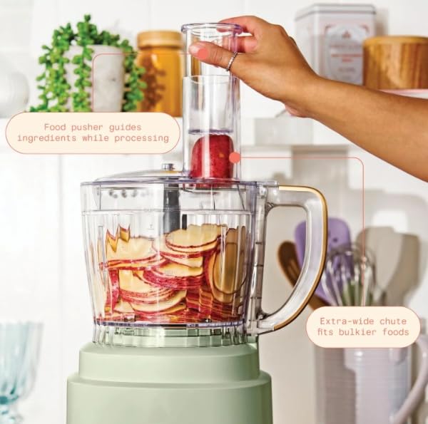 10-Cup Food Processor, 500-Watt Motor, Variable Speed Control, 3-Inch Feed Tube (Green)