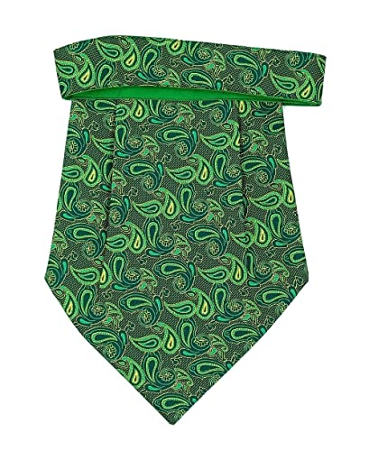 Image of formal cravat set for men with pocket square Men's Cravat Necktie, Self Design Microfiber Dark Multi color Free Size