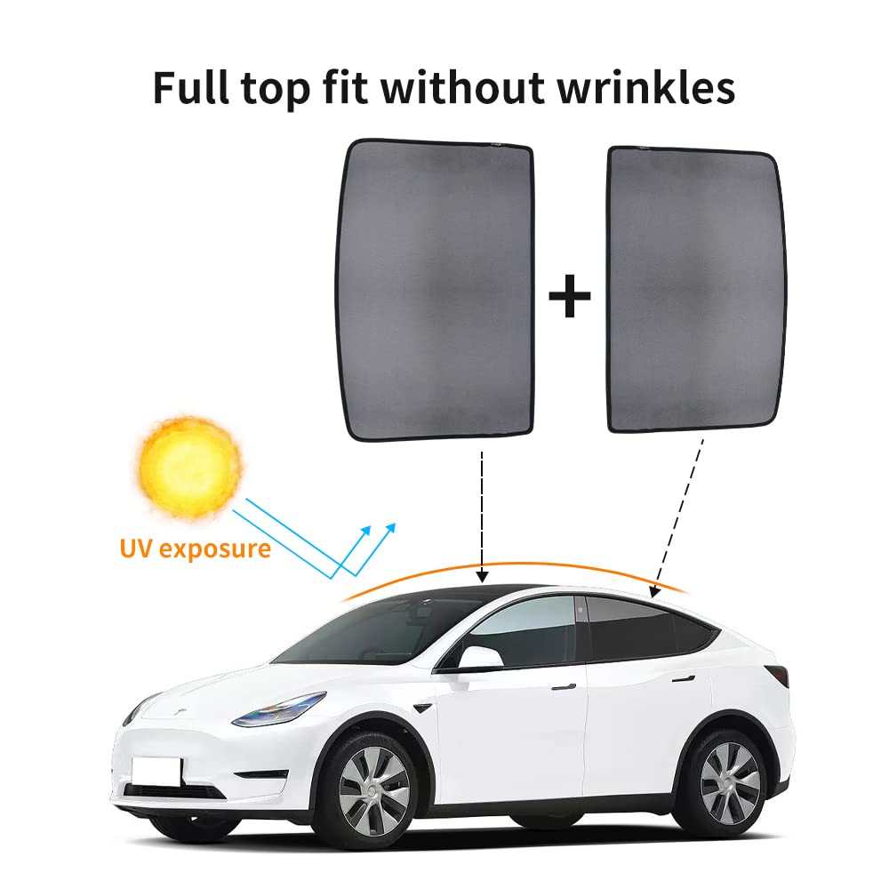 Buy HANSSHOW Tesla Model Y Accessories Sunshade Sunroof for Model Y