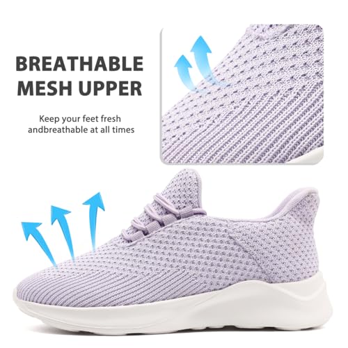 Image of DLWKIPV Womens Walking Running Shoes Tennis Slip On Sneakers Gym Workout Sport Lightweight Breathable Mesh Comfortable Casual