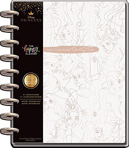 The Happy Planner HP Planner Classic PRNCSS ELE, Princess Elegance, Jan 2022-Dec 2022