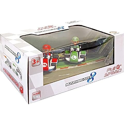 MarioKart Pull and Speed Twin Pack Mario and Luigi 1:43 Cars Set 15813011 Cover