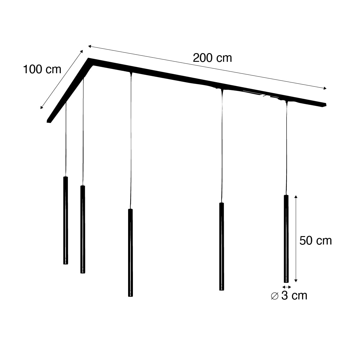 Qazqa moderno kit de iluminación de carril negro 312.6 cm Iconic Frini