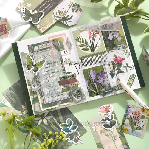 Image of RANDEN Paradise Journaling Kit, 346PCS Vintage Scrapbook & Stationery Set with Aesthetic Stickers, Ephemera Pack and Journal Supplies for Bullet Journals, Planners, Albums & Creative Crafts (PARADISE)