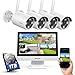 ANNKE 3MP Überwachungskamera Set Aussen WLAN mit 12''Monitor, 10CH 4K Wireless NVR mit 4 Pcs 3MP WiFi Kameras, 2-Wege-Audio, Personenerkennung, 24/7 Aufnahme, 30M Nachtsicht für Aussen, Innen, 1TB HDD