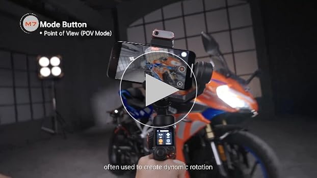 AI smartphone gimbal with tracking, remote, and extension rod