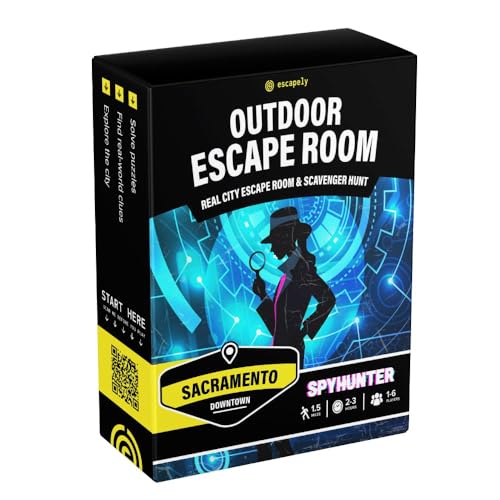 Sacramento Outdoor Escape Room | Real City Scavenger Hunt | Gifts for Adults & Families | 1-6 Players, 2-3 Hours, 1.5 Miles Walking Distance