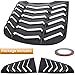 E-cowlboy Rear+Side Window Louvers for Ford Mustang 2015 2016 2017 2018 2019 2020 2021 2022 2023 Windshield Sun Shade Cover Vent GT Lambo Style Exterior Accessories All Weather ABS (Matte Black)