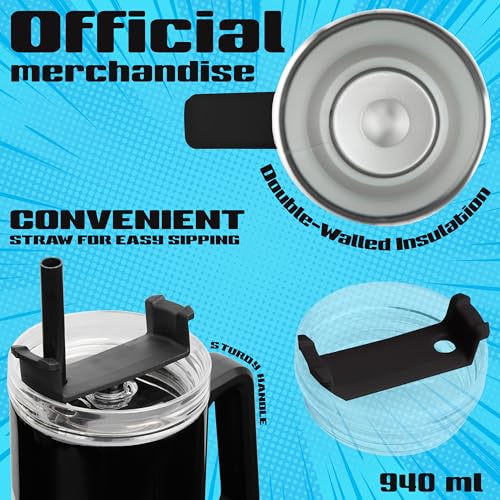 Fortnite Insulated Tumbler Travel Mug 940ml/33oz Water Bottle with Straw & Handle Thermal Double Wall Vacuum Insulation Drinks Cold Up to 17Hrs, Hot Up to 8Hrs, 45Hrs Ice - Image 4