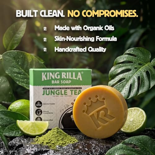 Image of Organic Cold Process Soap Bars for Men, Moisturizing Body Wash 3-Pack
