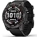 Garmin 010-02541-10 Fenix 7X Sapphire Solar Smartwatch - Carbon Gray DLC Titanium with Black Band Bundle with Deco Gear Magnetic Wireless Sport Earbuds and Deco Gear Microfiber Cleaning Cloth