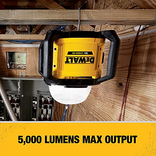 DEWALT 20V MAX LED Work Light, Compact and Portable, Weather and Dust Resistant, Cordless (DCL074) - Thumbnail 3
