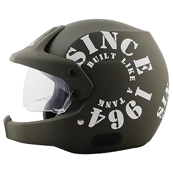 Steelbird 7Wings Rally Tank Open Face Helmet, ISI Certified Off Road Helmet