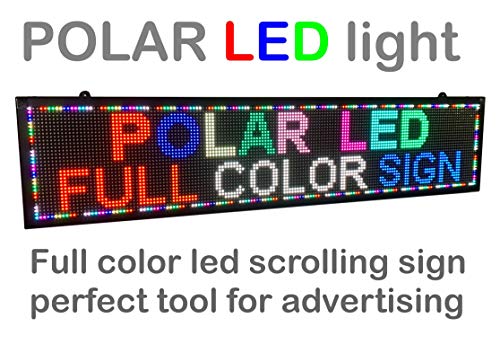 WiFi P6 high Resolution LED Full RGB Color Sign 40" x 9" with high Resolution P6 160x32 dots and New SMD Technology. Perfect Solution for Advertising