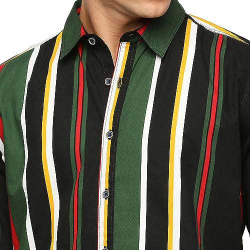 Image of Pepe Jeans Men's Casual Shirt | Striped Shirt for Men| Regular Fit | Vertical Stripes | Full Sleeve | Available in Plus Size
