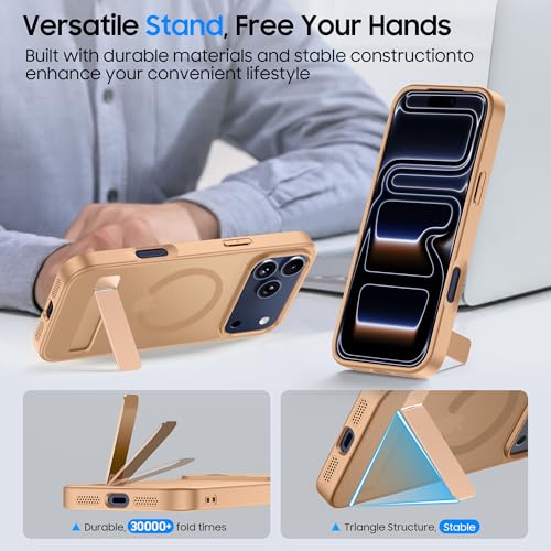 Coque silicone iPhone 17 Pro antichoc finition mat doré premium - 3