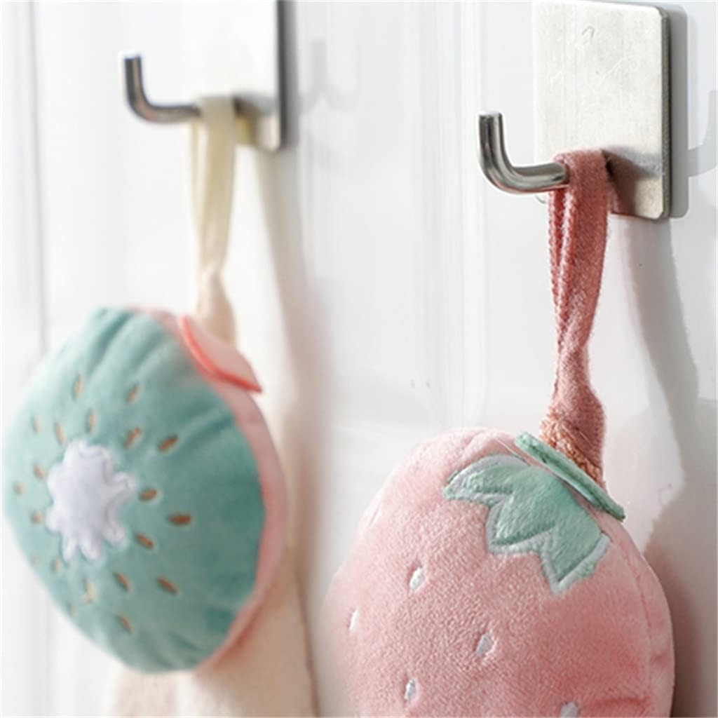 Cute Fruit Hand Towel 4 Packs Coral Fleece Absorbent Rag Hanging Kitchen Rag Handkerchief (Color : A, Size