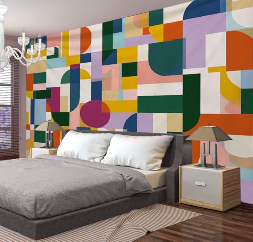 Tapiz de patchwork geométrico con impresión de alta calidad estilo bohemio 3