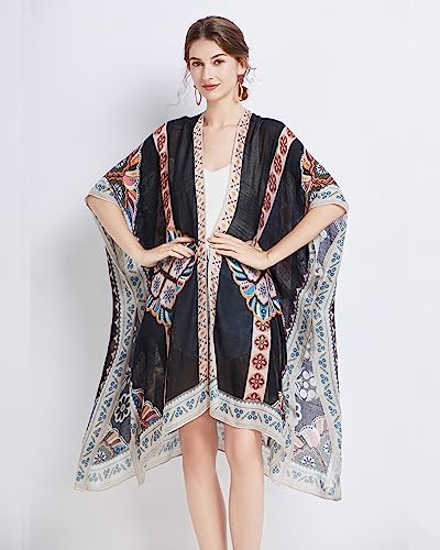 Kimonos for Women Casual Swimsuit Coverup Lightweight Boho Kimono Cardigans for Summer4