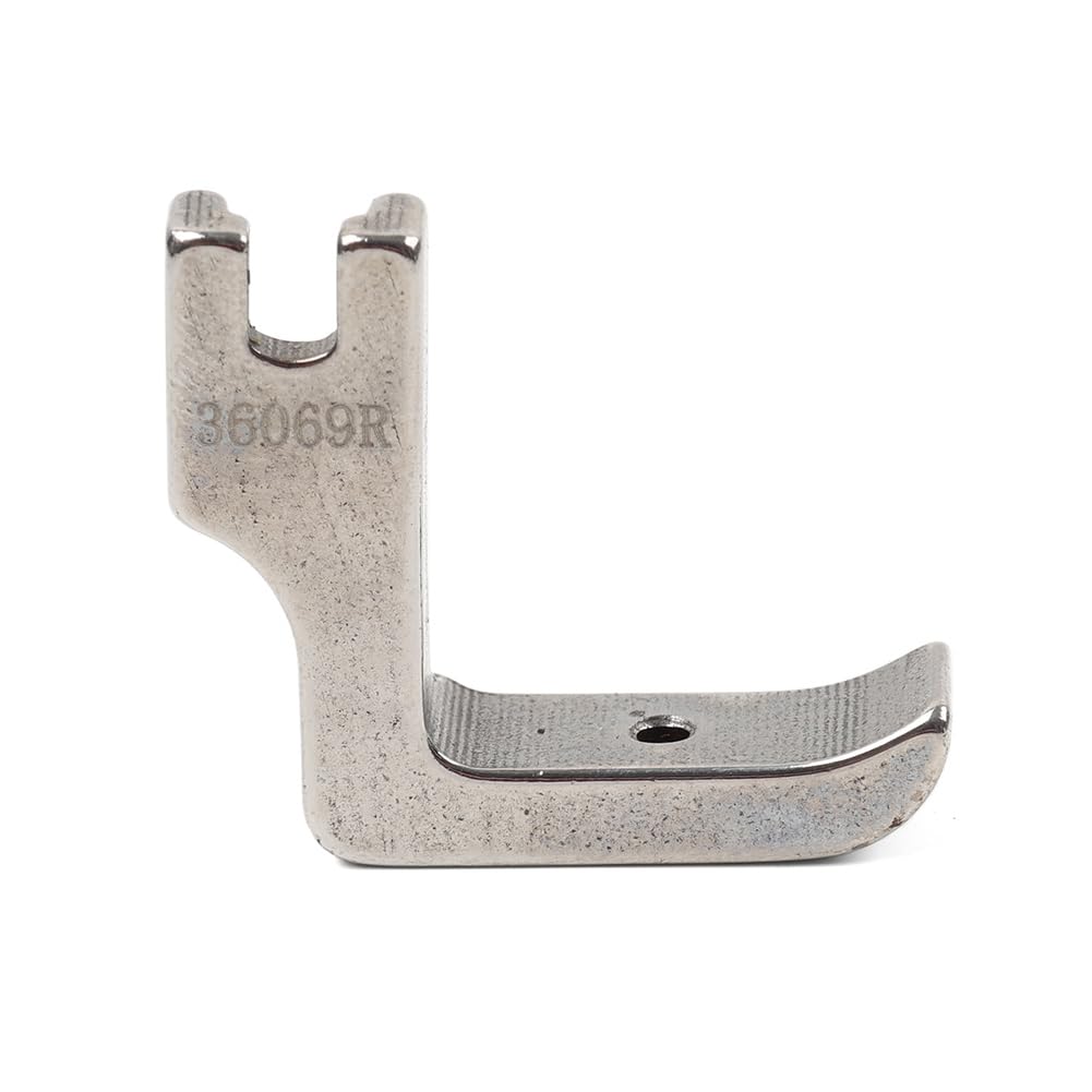Newsmarts3/16" #P69R Right High Shank Solid Welt Piping Foot Feet Silver Steel for CUTLINE for CUTSEW for Feiyue for GEMSY for JUKI for Mitsubishi Sewing Machine 1pc