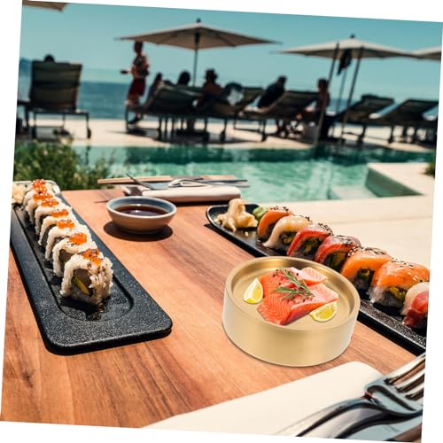 Plato para sushi de acero inoxidable Healifty miniatura 3