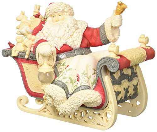 Enesco Heart of Christmas Masterpiece Santa with Sleigh Lighted 4057643 Figurine