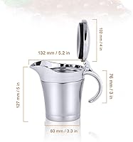 Vista 6 de LIZEALUCKY 304 acero inoxidable doble aislamiento salsa olla salsa barco servicio olla utensilios de cocina 15.2 fl oz condimento olla conjunto