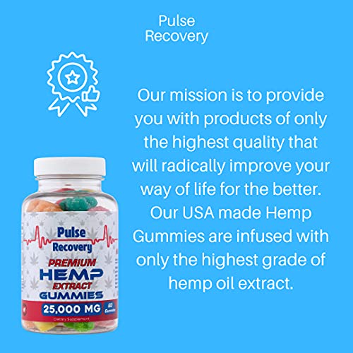 Hemp Gummies (2-Pack - 120 Count) Premium Hemp Extract Gummies - 25,000mg per Bottle - 100% Natural - Made in USA - Image 8