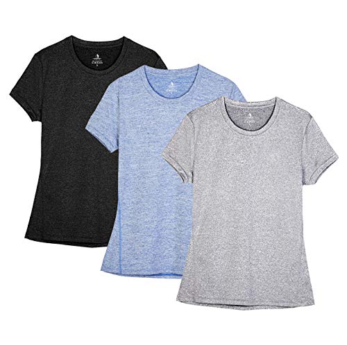 icyzone Workout Running Tshirts for Women - Fitness Athletic Yoga Tops Exercise Gym