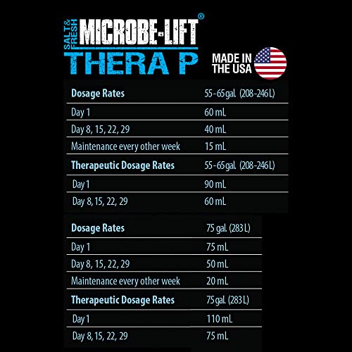 Image of MICROBE-LIFT THERAPH16 TheraP Fish Care Treatment for Freshwater and Saltwater Home Aquariums and Tanks, 16 Ounces (Pack of 4)