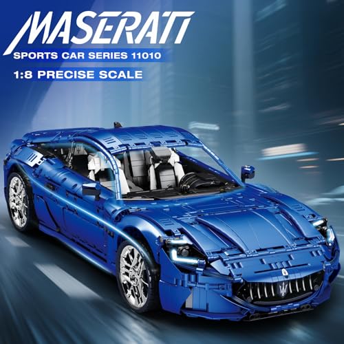 Image of Reobrix Sports Car Building Blocks Set for Adults, 1:8 Vehicle Racing Car Toy Model Building Kit for Adult, 11010, Creative Gifts for Adults 14+ (5480PCS)
