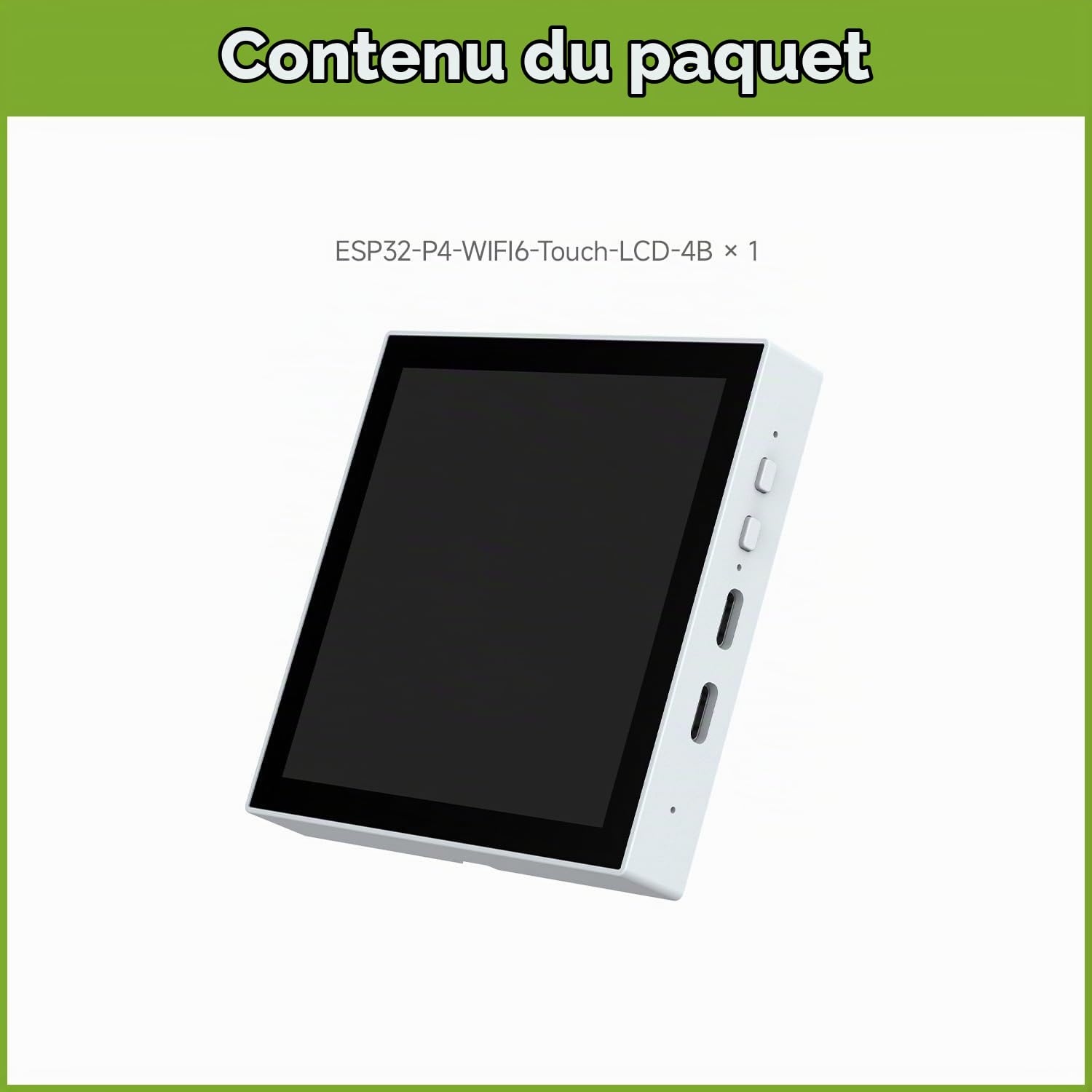 Waveshare ESP32-P4-WIFI6-Touch-LCD-4B(Support External Camera), ESP32-P4 Smart 86 Box, Dual-Core & Single-Core RISC-V, with 4inch 720x720 Pixel 5Point Touch LCD (Without Ethernet Port, RS485, Relays)