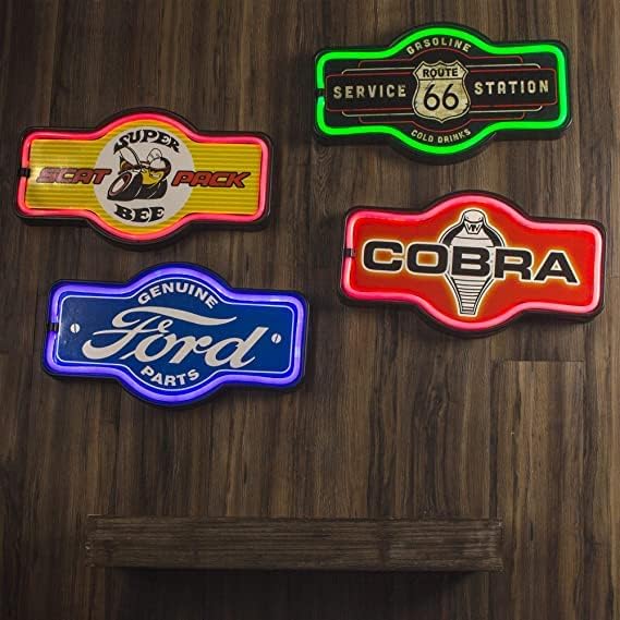 Officially Licensed Vintage Dodge Super Bee Scat Pack LED Neon Sign Wall Decor for Man Cave, Bar, Garage, Game Room – USB Powered (9.5” x 17.25”)