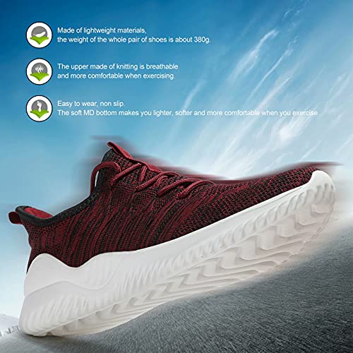 Image of Mens Running Shoes Slip-on Walking Sneakers Lightweight Breathable Casual Soft Sole Trainers