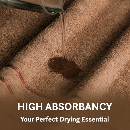 Image of MYTRIDENT Bath Towel for Men /Women - Comfort Living, Quick Drying, Travel Friendly - 1 Piece Large Size 100% Cotton 400 GSM (70cmsx140cms) - Brown
