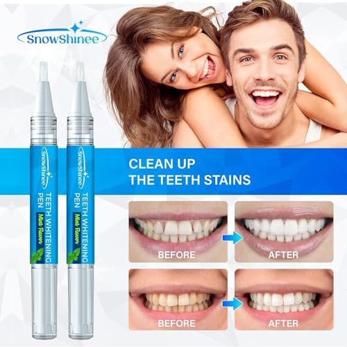 Snowshinee Teeth Whitening Essence Pen: 4 Pcs Tooth White Gel For A Beautiful Smile Night And Day thumb #1